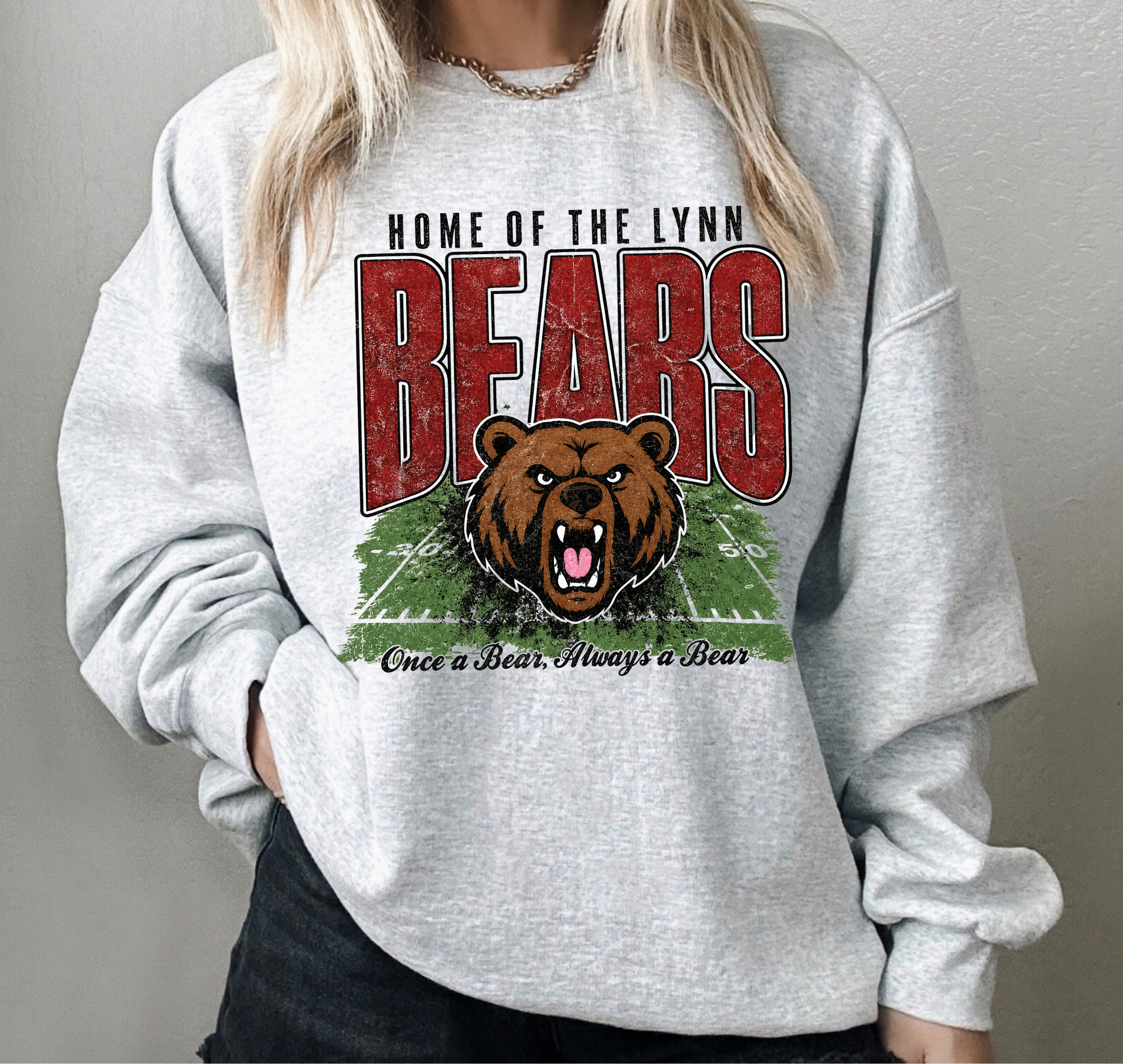 Unisex Adult “Home of the Lynn Bears” Crew Neck Sweatshirt