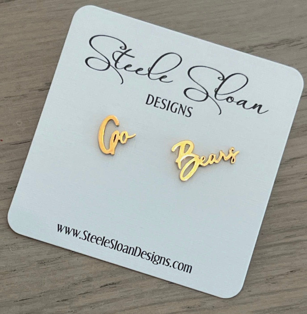Go Bears stud earrings