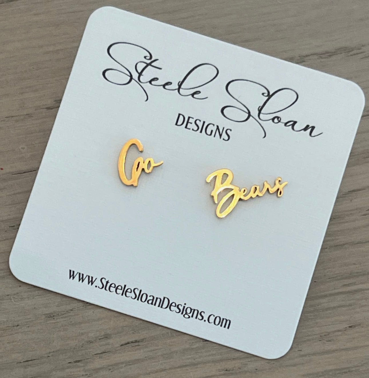 Go Bears stud earrings
